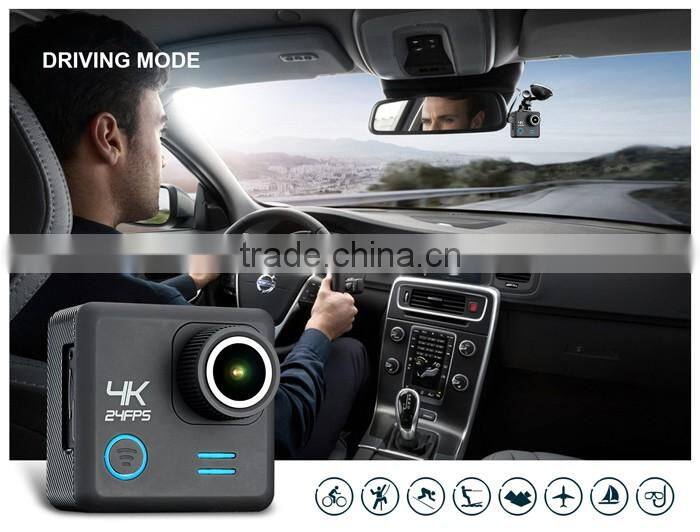 New arrival mini Full HD 4K/2K/1080P/720P/ WVGA go pro waterproof action camera with 170deg wide angle view ,2.0 large LCD