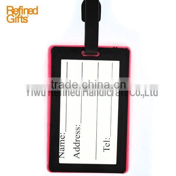 .Best Quality Promotional PVC Rubber Luggage Tag