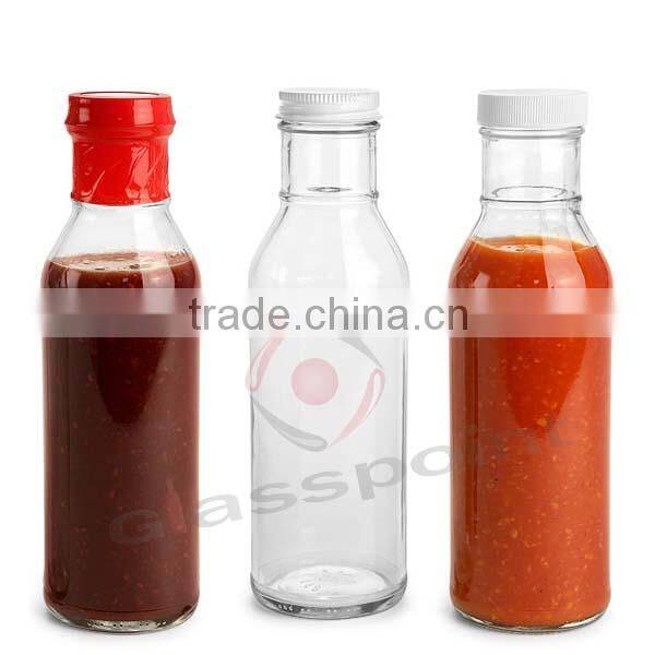 Bulk sauce glass bottles with lids