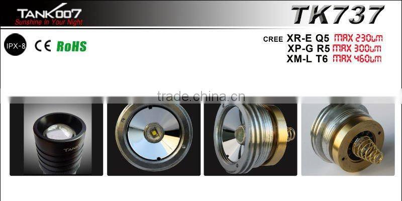 Zoomable CREE XML XM-L T6 LED 5Modes Led Flashlight TK737