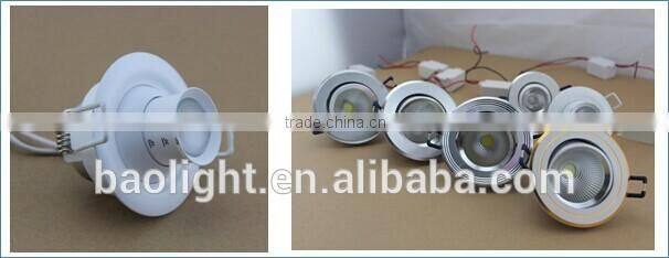 Super bright adjustable 80lm/W 5W cob led downlight