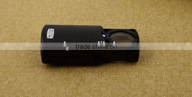 20X -21mm Pull out jewelry magnifier with LED light /led pocket magnifier