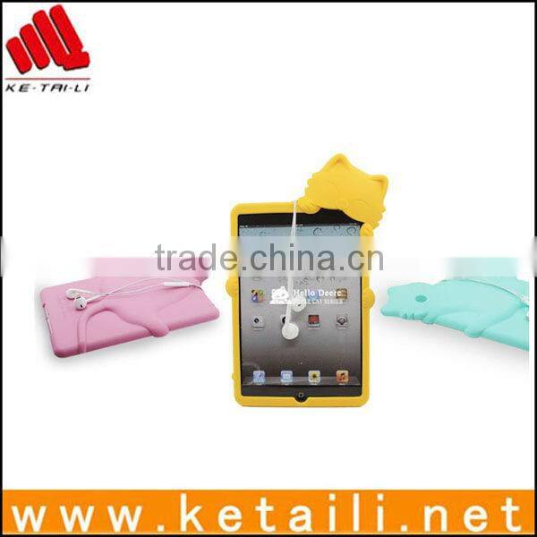 Cute carton animal design lovely cat silicone phone case for iphone