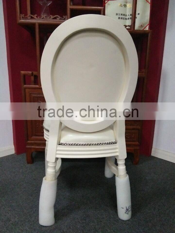 Wood French Style Leather Dining chairs