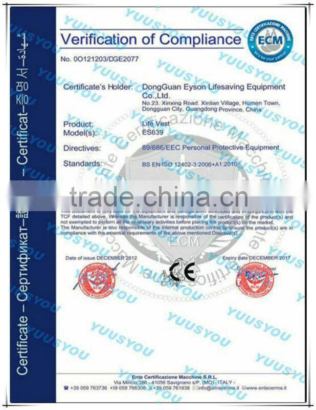 275N MED customized dubble chambers life jacket