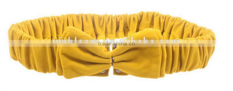 European and America fashion ladies and women bowknot lint cloth elastric wide waist belt
