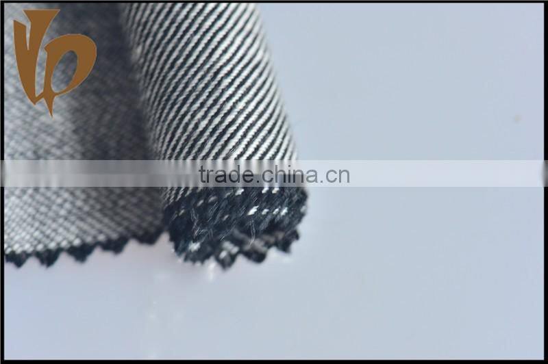 Black & White yarn dyed fabric linen polyester rayon woven twill fabric for pants