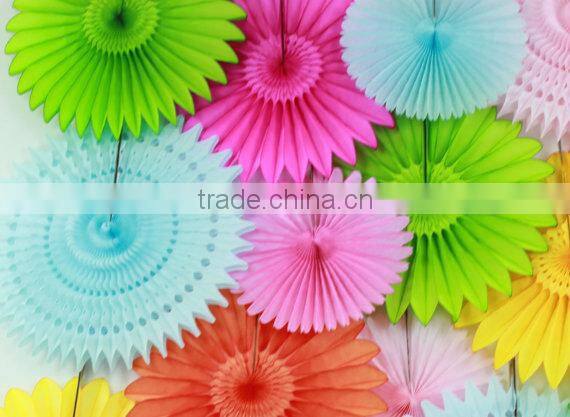 8" Lavender Tissue Paper Flower Rosette Fan Baby shower party Decoration