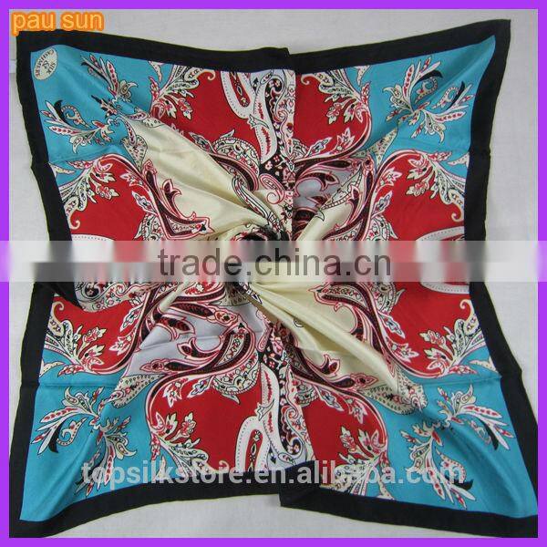 latest silk scarf printing 90x90