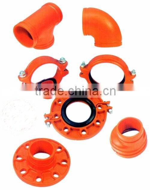 2"-10" Grooved fitting Reducing tee manufacturer in china
