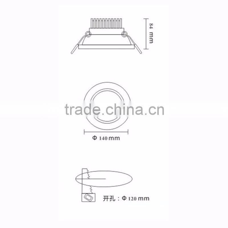 NEW products downlight 15w 3inch/5inch/6inch round recessed led ceiling lamp