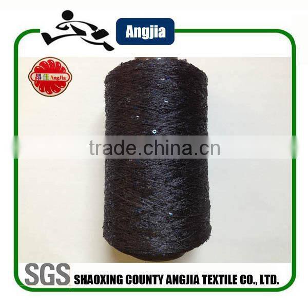 3mm sequin yarn 100% polyester for sweater scarf knitting