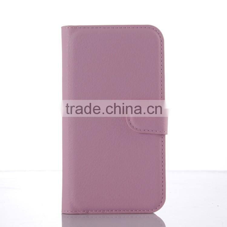 Hot Selling Ultra Thin Lichee PU Leather Case Wallet Folio Flip Cover for Samsung GALAXY J3