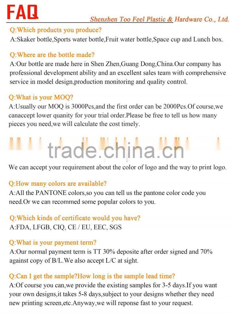 Lovely plastic drinking water bottle for children gift