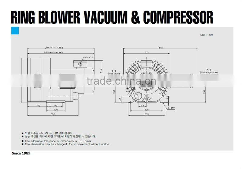 Vortex Pump HRB-402S/1 RING BLOWER