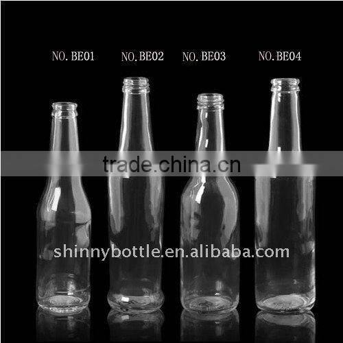 clear high neck glass bottle