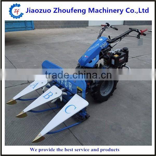 Walking tractor type small harvester reaper wheat soybead rice stalk reaper