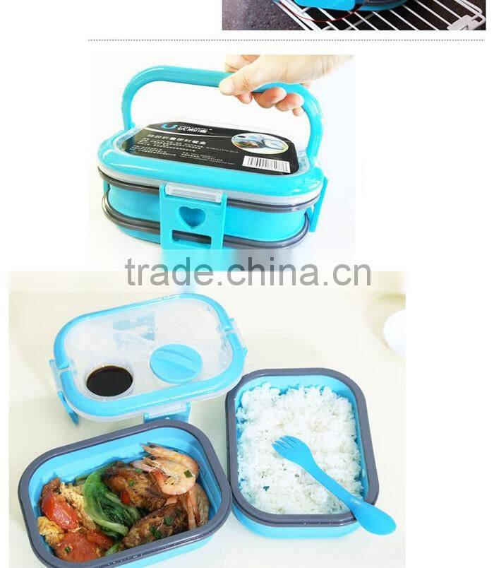 New Design Home Storage Silicon Food Bento Lunchbox