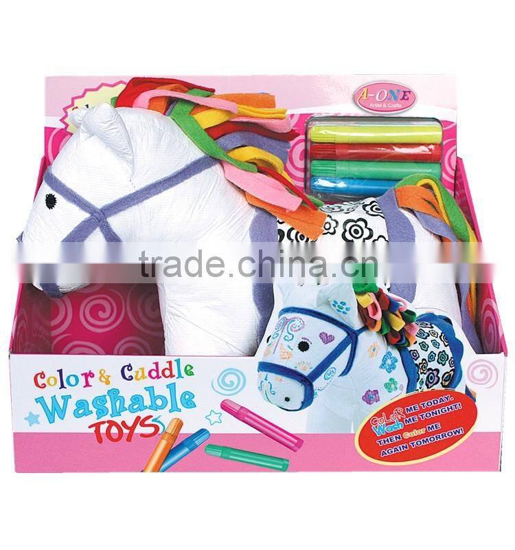 DIY Toy Coloring Washable Pony with 4 Markers