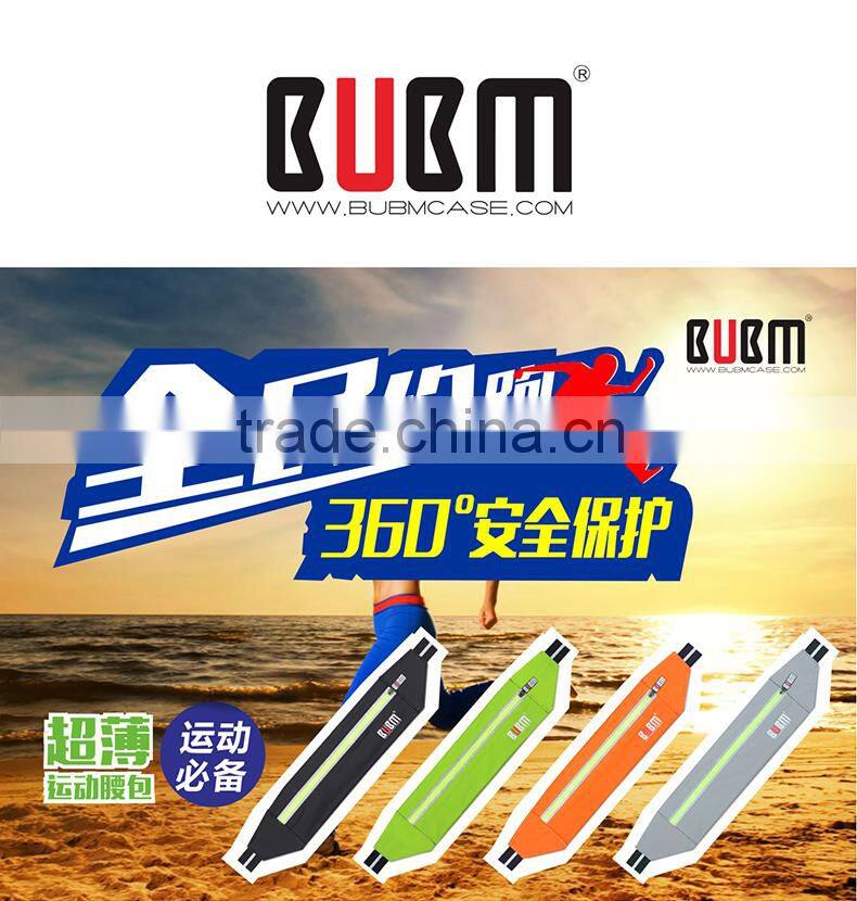 2016 BUBM waist customize fanny pack with water bottle holder, wholesale running waist bag