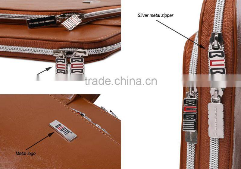 BUBM 2016 Portable Bag For Macbook Air 12 PU Leather Case Bag For Apple For Macbook 12" coffee color