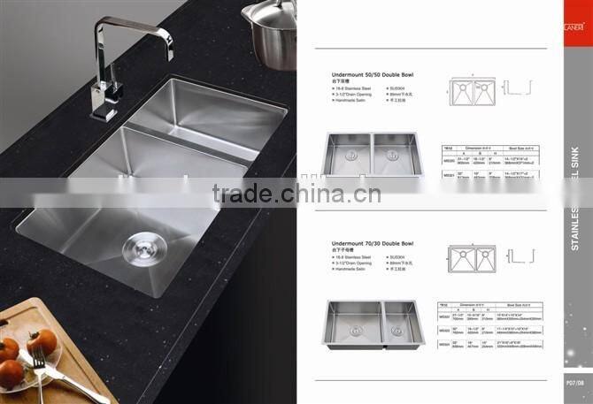 Corner Kitchen Sink Handmade Stainless Steel