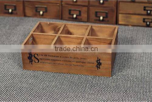 multifunction wooden small box without lid customized