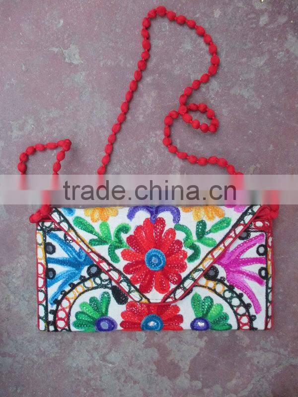 beautiful designer handmade Embroidered kutchi works stylish Indian banjara vintage tribal clutch bags