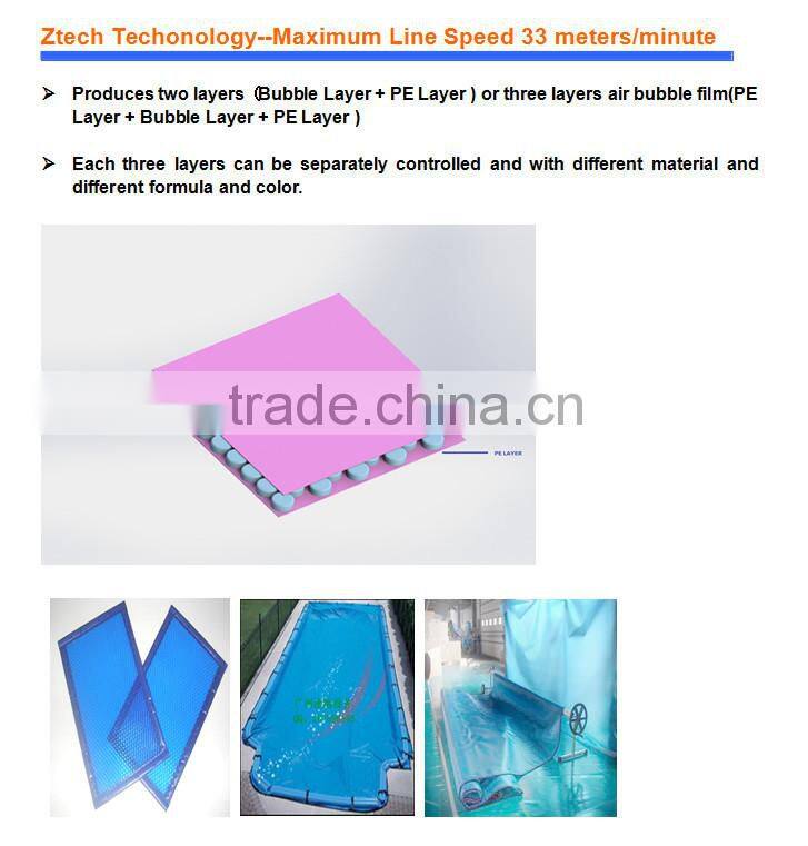 3 layers air bubble film machinery for swimming pool film