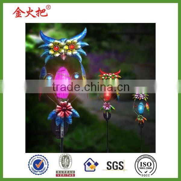 Beauty garden stake with red-crowned crane design