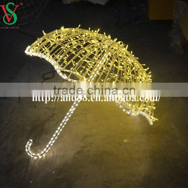 LED Decoration Motif Lights 3D Umbrella