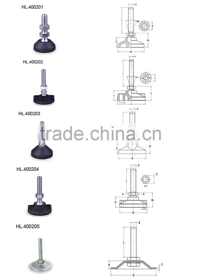 factory price nylon adjustable furniture leveling feet