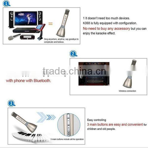 2016 new speaker KTV karaoke microphone player for samsung bluetooth microphone