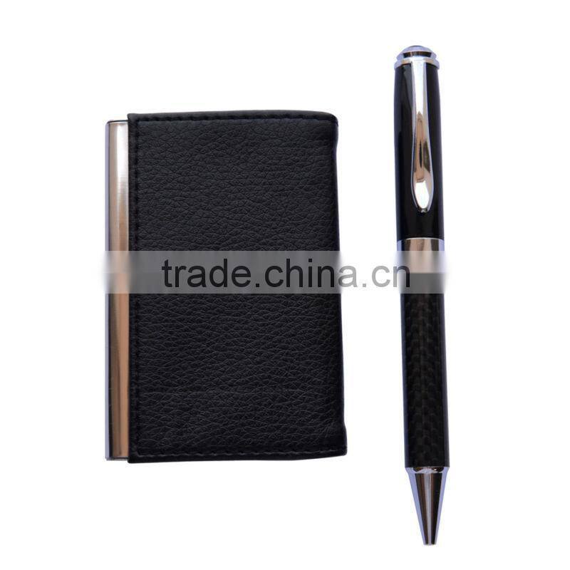 Christmas gift set 2016 wholesale on line free shipping high-quality gift card case & pen