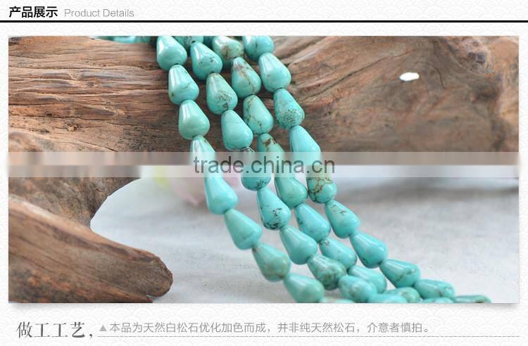 8*12mm beautiful spacer jewelry gemstone turquoise teardrop beads
