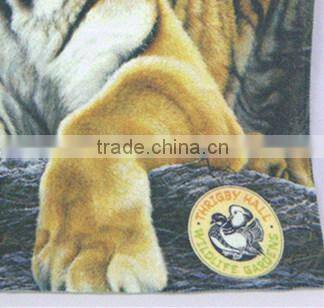 Tiger beach towel 100% microfiber reactive printed beach towel