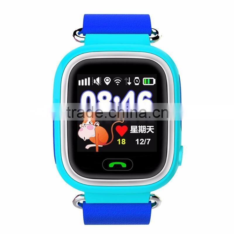 Hot Q90 Touch Screen WIFI Positioning Smart Watch Children SOS Call Locator Finder Device Tracker Kid Safe Anti Lost Monitor