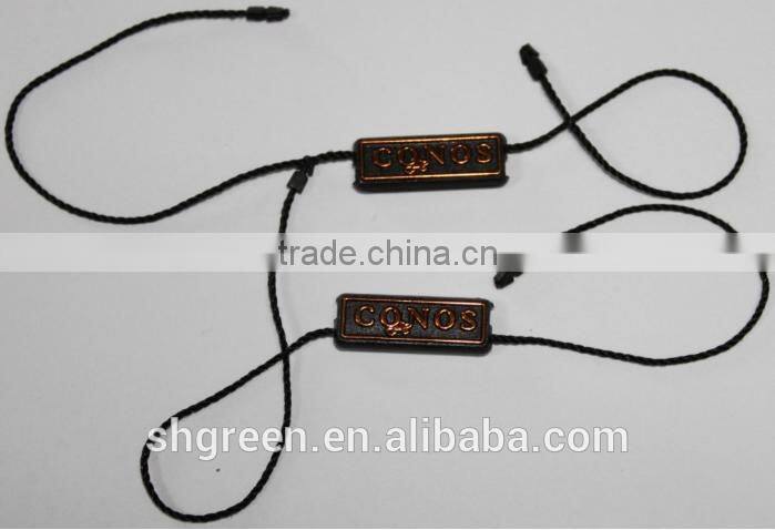 Custom brand plastic string tags