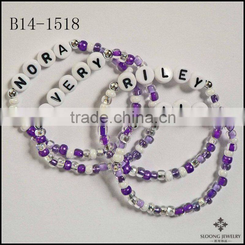 Different Color Sky Blue Wholesale Bright Color Bracelet Name Bracelet PERSONALIZED Bracelet