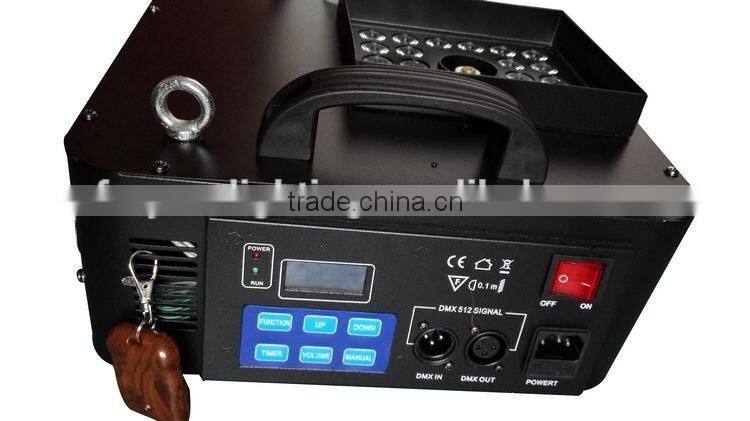 Pro DJ Geyser Geiser RGB CO2 Cannon Pyro Vertical Upward 24*3W LED Tri 1500W Disco Smoke Fog Machine