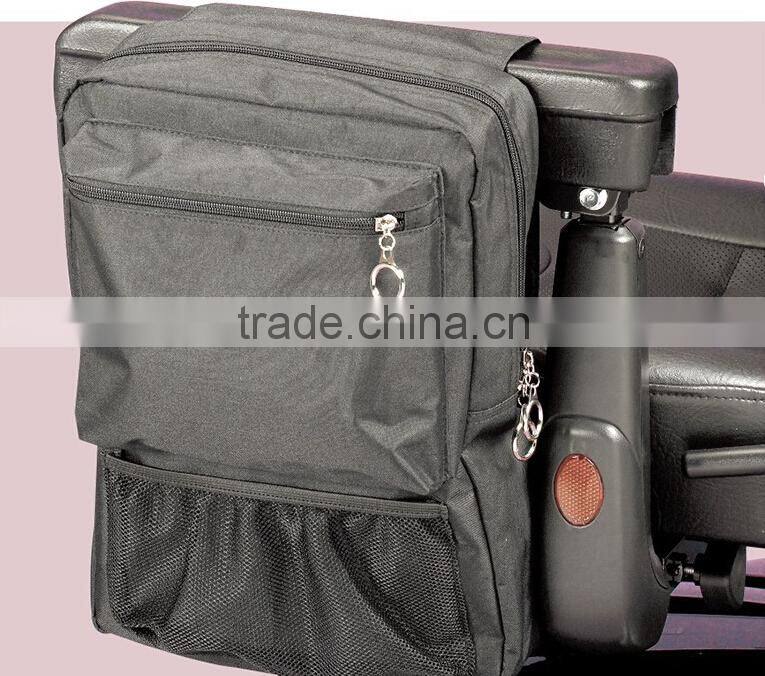 Topmedi 1xSmall Waterproof Armrest Pannier Bag Interior Zipper Hook&Loop Tape Deluxe Scooter Bag