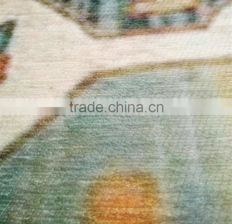 jet printing chenille rug