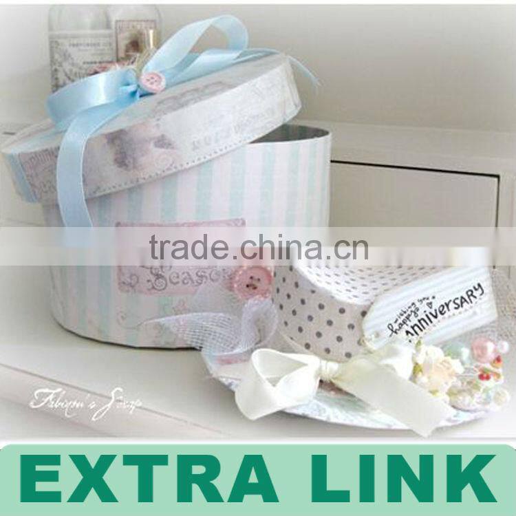New Design Handmade Recycle Customized round hat boxes with lids