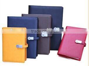 leather cover portfolio with usb flash drive