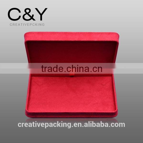 Antique red necklace design leather jewelry gift box for wholesale