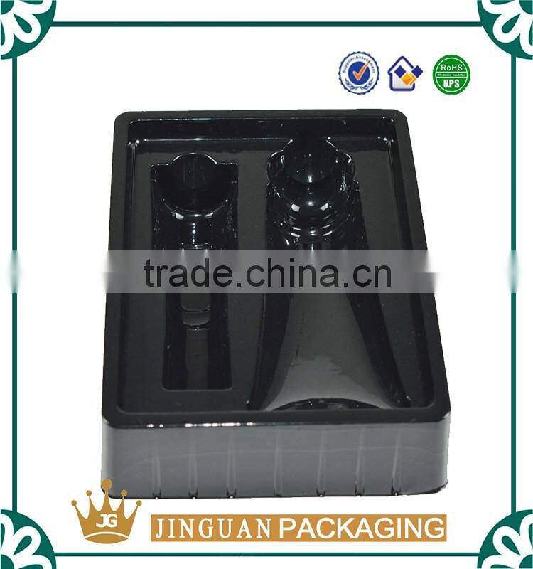 Plastic Black PVC Cosmetics Container With Custom Logo