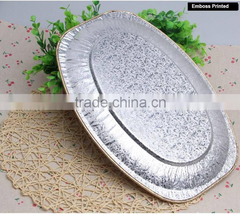 2016 Disposable supermarket aluminum foil plate/ alumimum foil platter