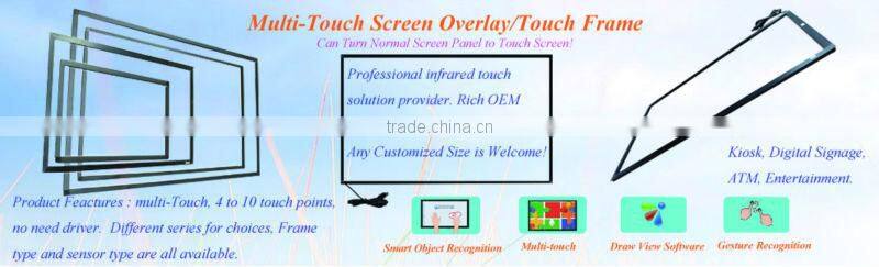 iBoard 15"-200" 4 touch 6 touch 10 touch IR touch frame IR touch screen overlay Customized Size Welcome