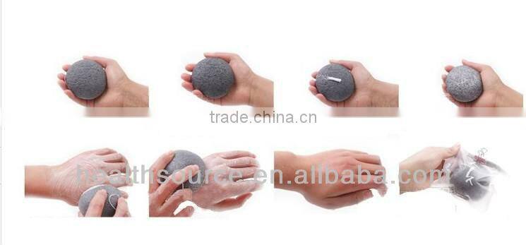 New Products facial cleaning green tea konjac sponge/100% natural konjac sponge