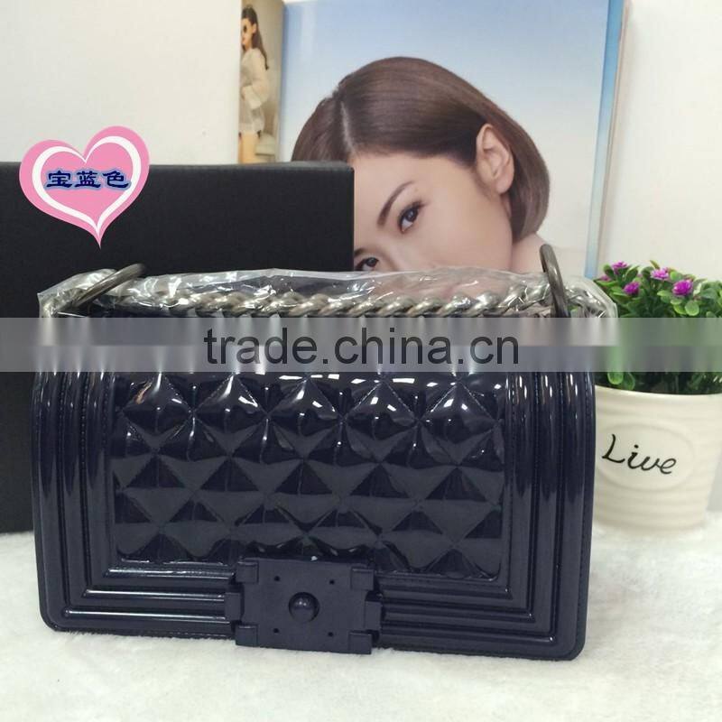 Xianjian Factory Quilted Candy Silicone Jelly Shoulder Bag (BGJB017)